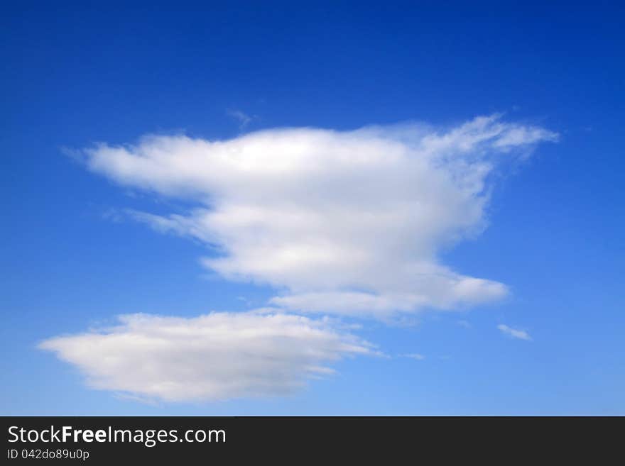 Blue sky and white clouds in nature