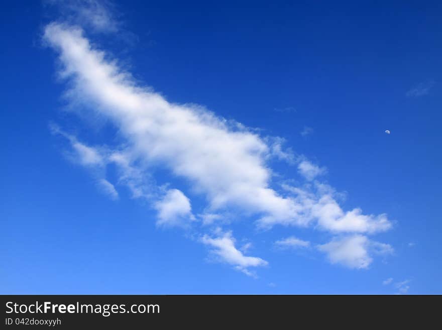 Blue sky and white clouds in nature