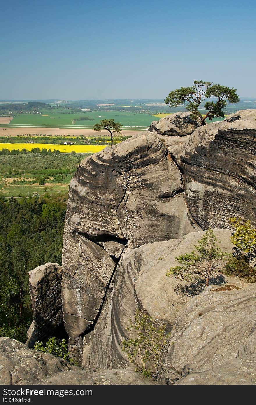 Rocks in a spring day. Rocks in a spring day