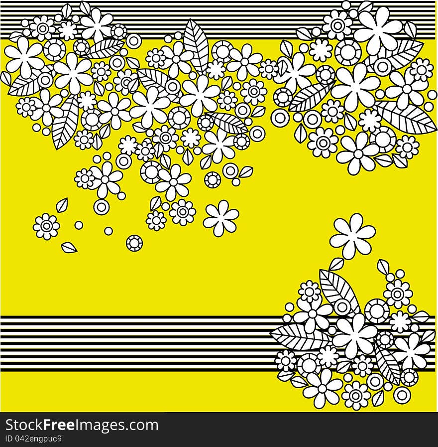 Vector illustration of flower background