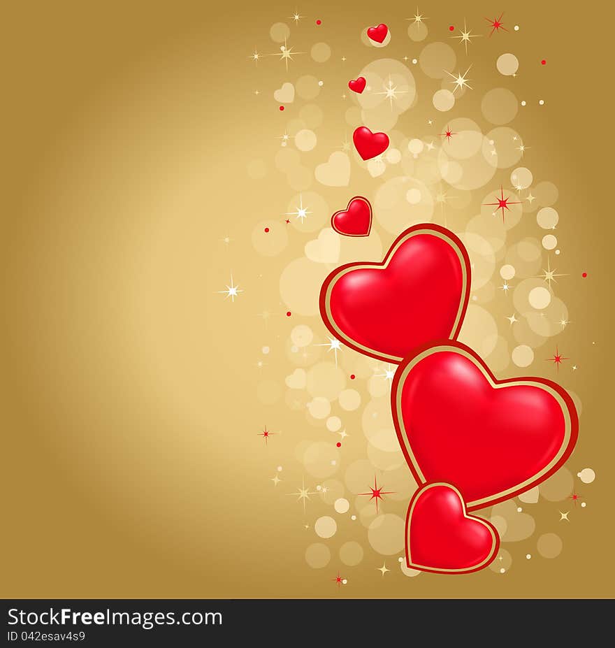 Illustration of valentine heart on abstract background. Illustration of valentine heart on abstract background.