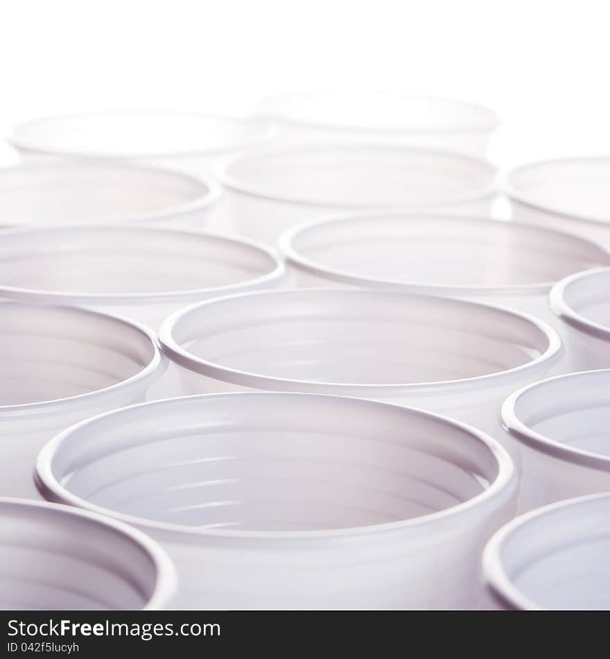 Close up photo of plastic cups