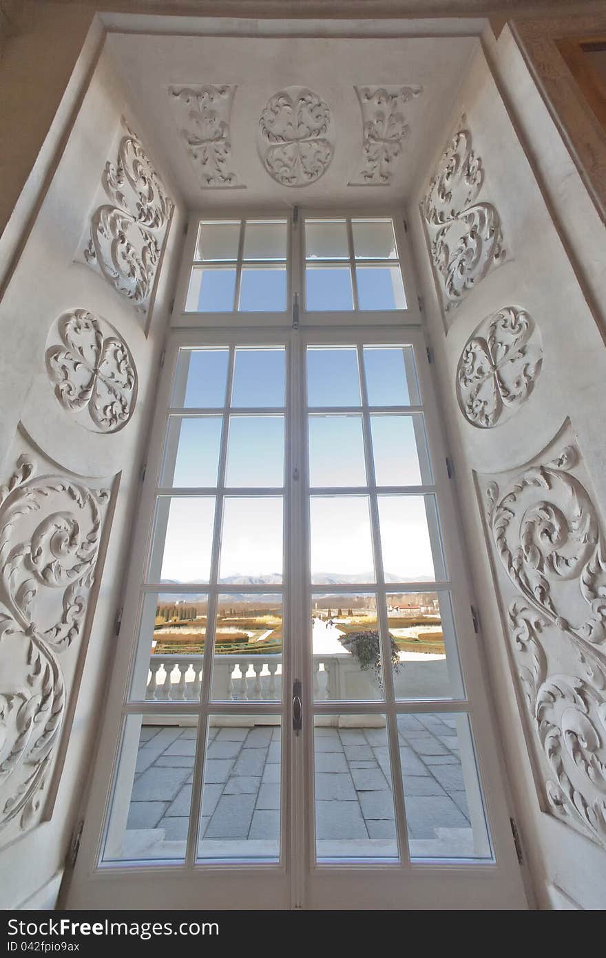 Window in the royal palace of Venaria