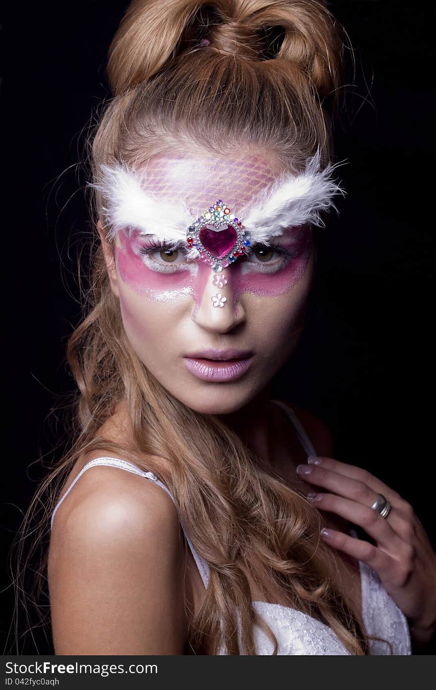 Beautiful Creative Fashion Makeup.Holiday Make-up