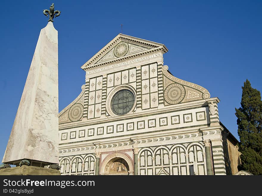 Italian art city of Florence Church of Santa Maria Novella