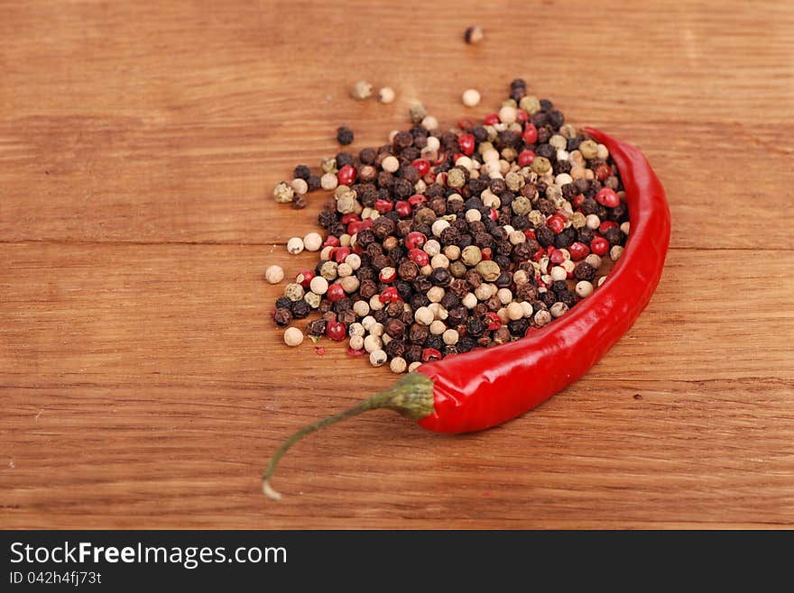 Agriculture theme of food ingredients on a wooden desk. Agriculture theme of food ingredients on a wooden desk