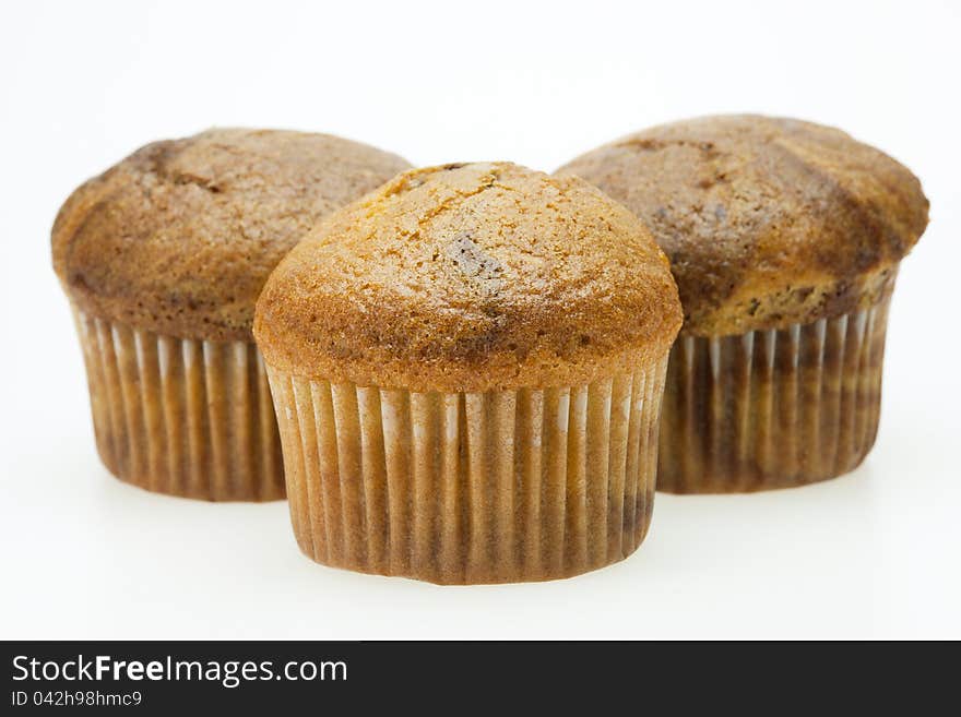 Muffins on white