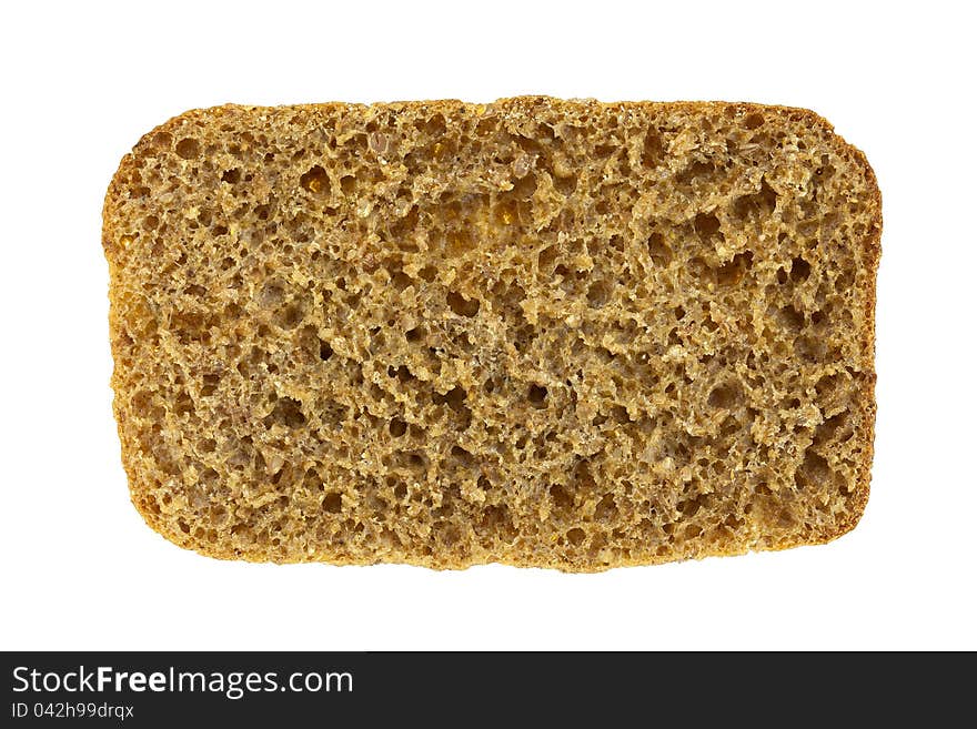 Rye bread isolated on the white background. With clipping path.