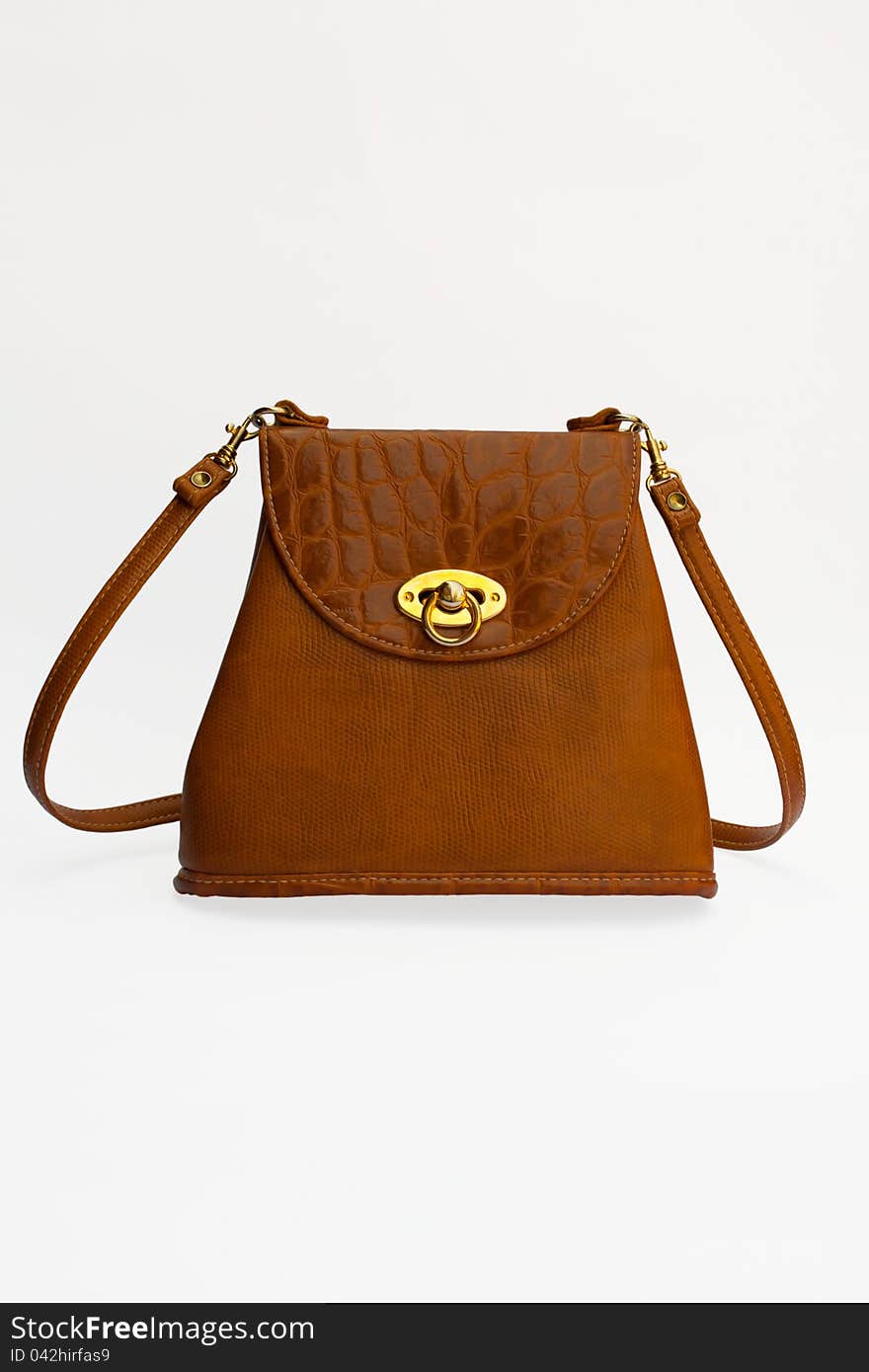 Brown leather bag