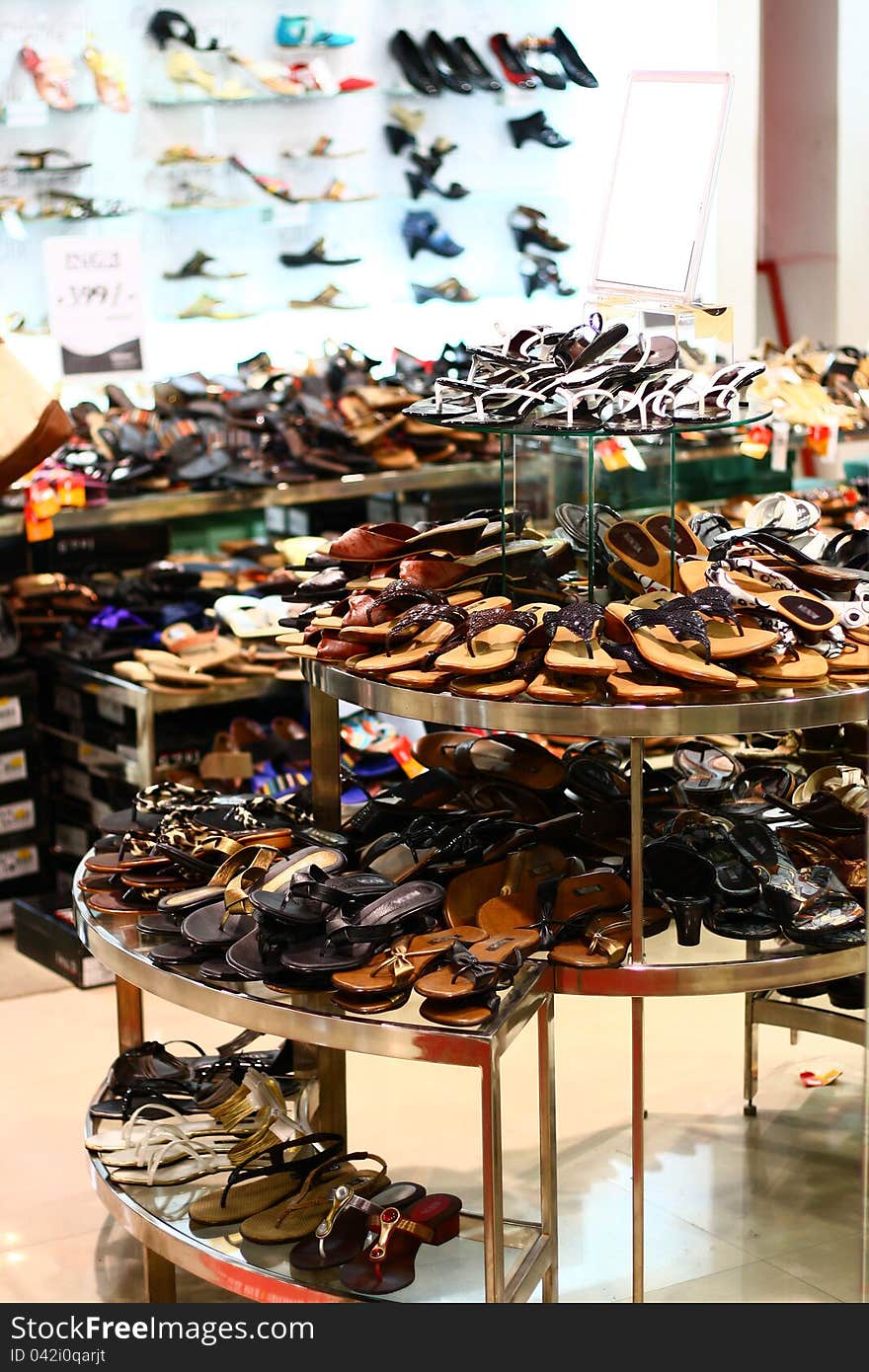 Traditional Indian Footwear in a modern retail environment. Traditional Indian Footwear in a modern retail environment.