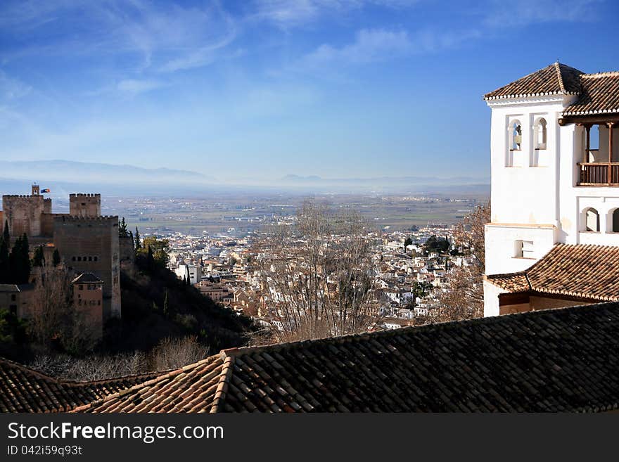 Generalife Palace i La Alhambra of Granada. Generalife Palace i La Alhambra of Granada