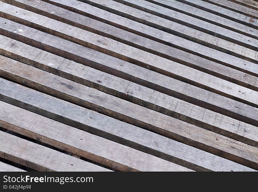 Timber wooden footpath