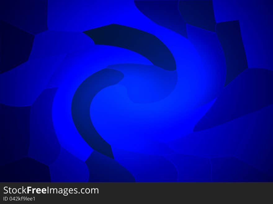 Abstract blue twirl background shiny shape of color. Abstract blue twirl background shiny shape of color