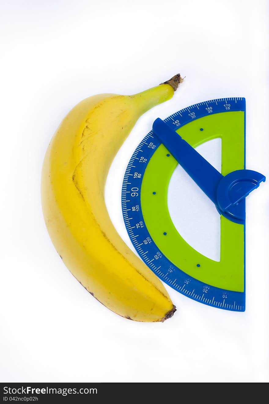 Banana and cumpass  protractor