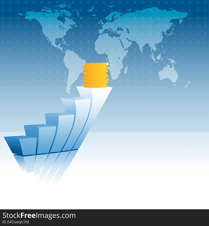 Absytact world business progress backdrop. Eps10