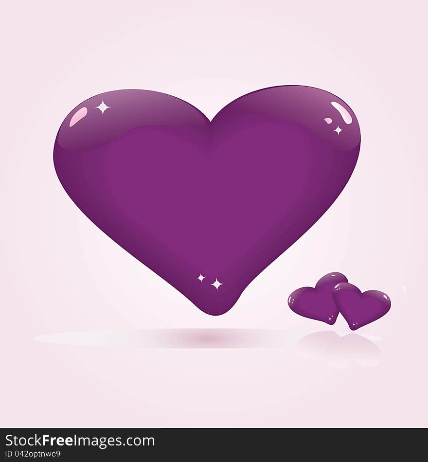 Glossy hearts