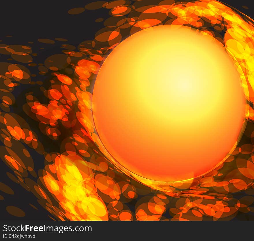 Fireball, meteorite or comet illustration. Fireball, meteorite or comet illustration