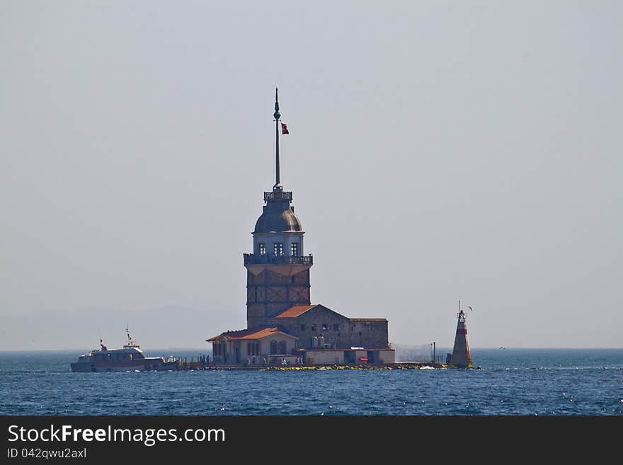 The Maiden's Tower in Istanbul, Turkey. The Maiden's Tower in Istanbul, Turkey