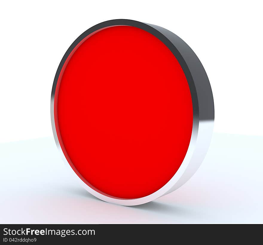 One Blank Red Rounded Box Display