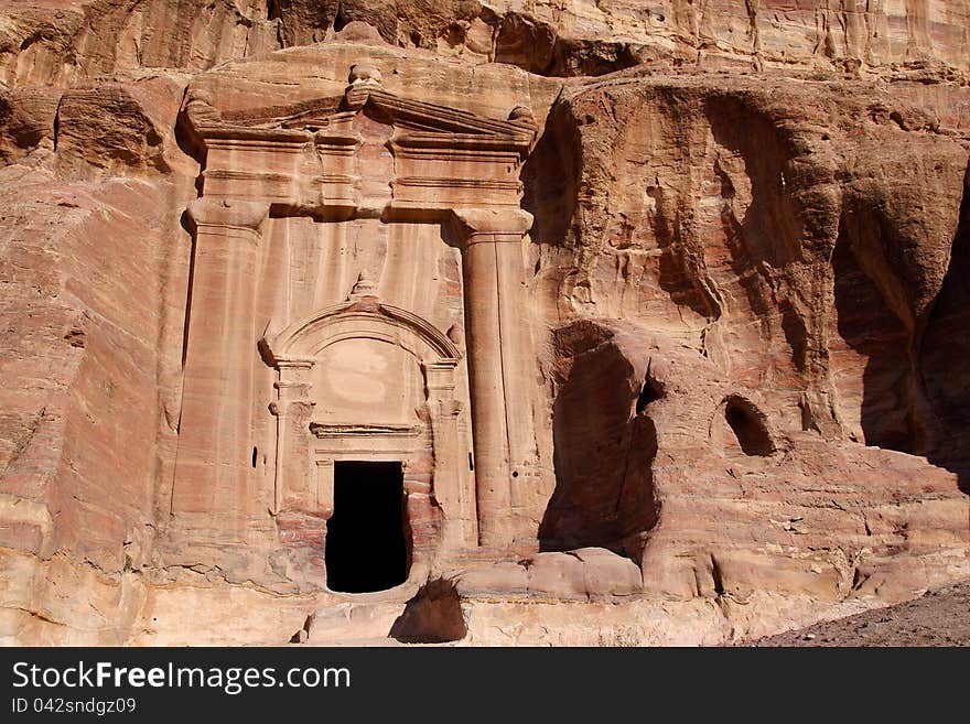 Ruin of Renaissance Tomb in Petra, Jordan