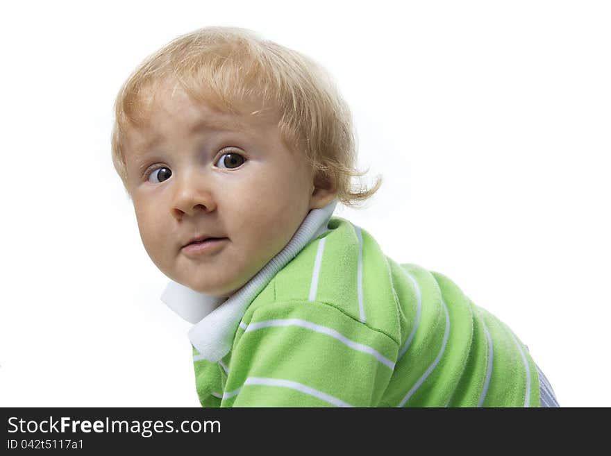 Portrait of baby boy Isolated on white. Portrait of baby boy Isolated on white.