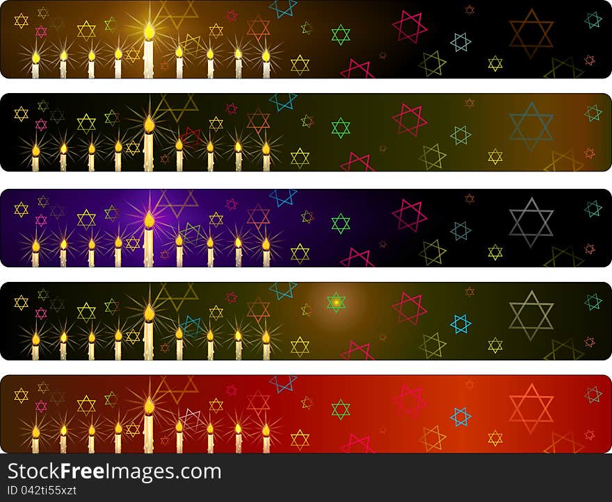 Hanukka Banners Set