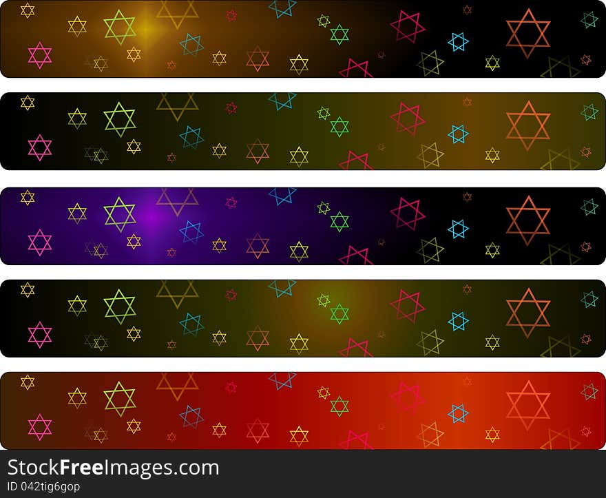 Hanukka banners set