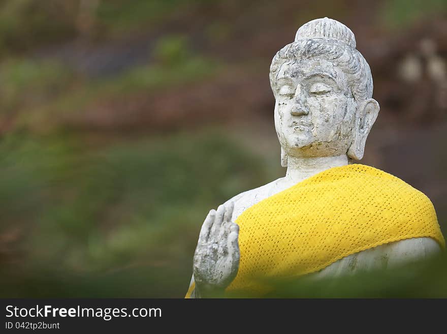 View of buddha statue in Thailand.