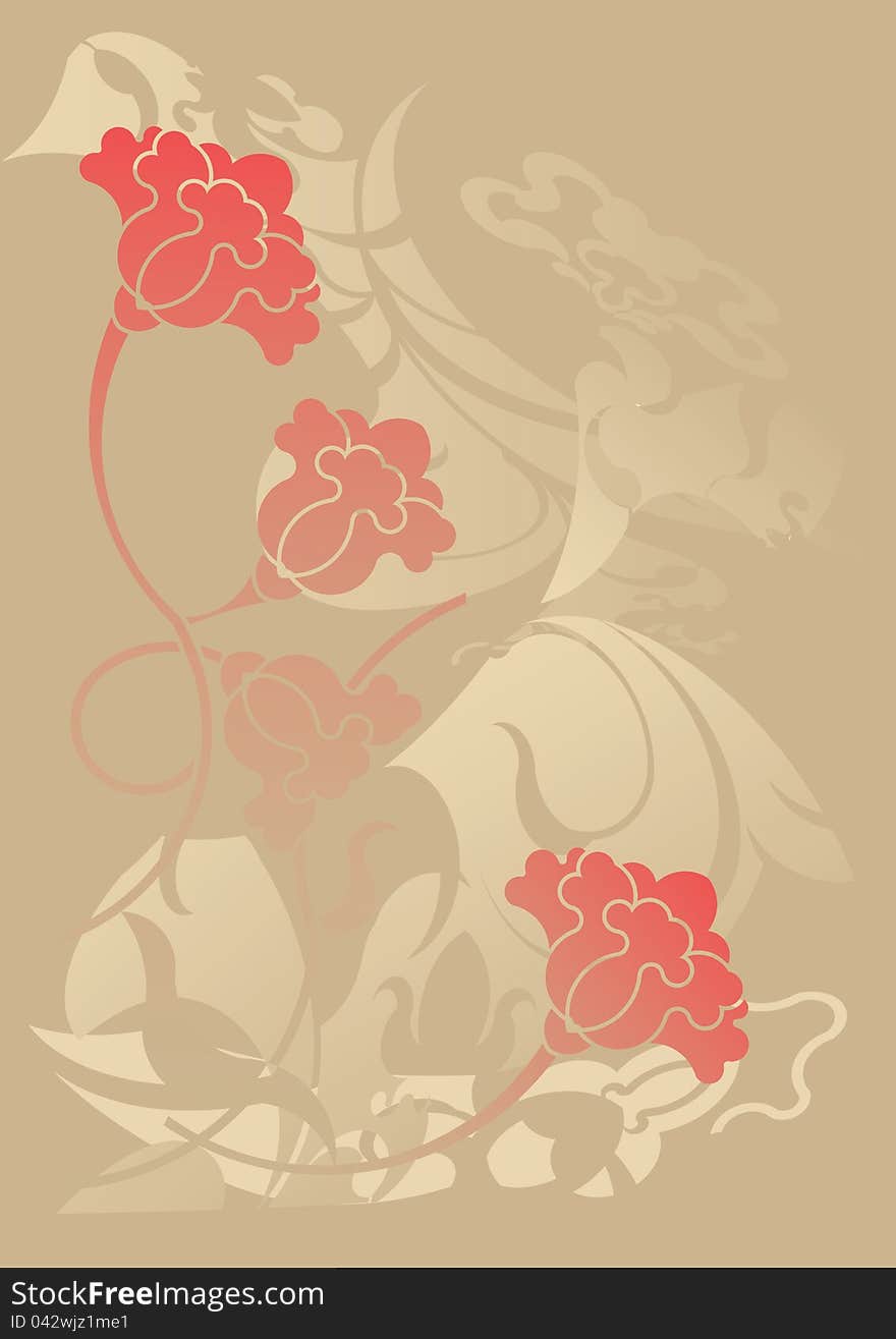 Vectorial illustration is floral background.