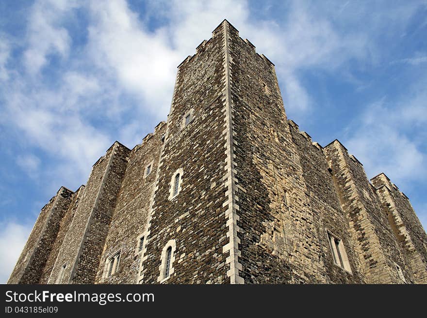 Imposing outer walls at Dover castle. Imposing outer walls at Dover castle