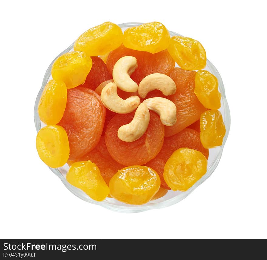 Dried apricots and lemons with cashew