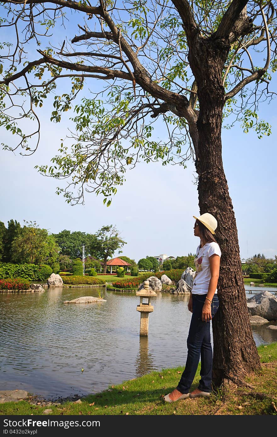 Standing by the tree