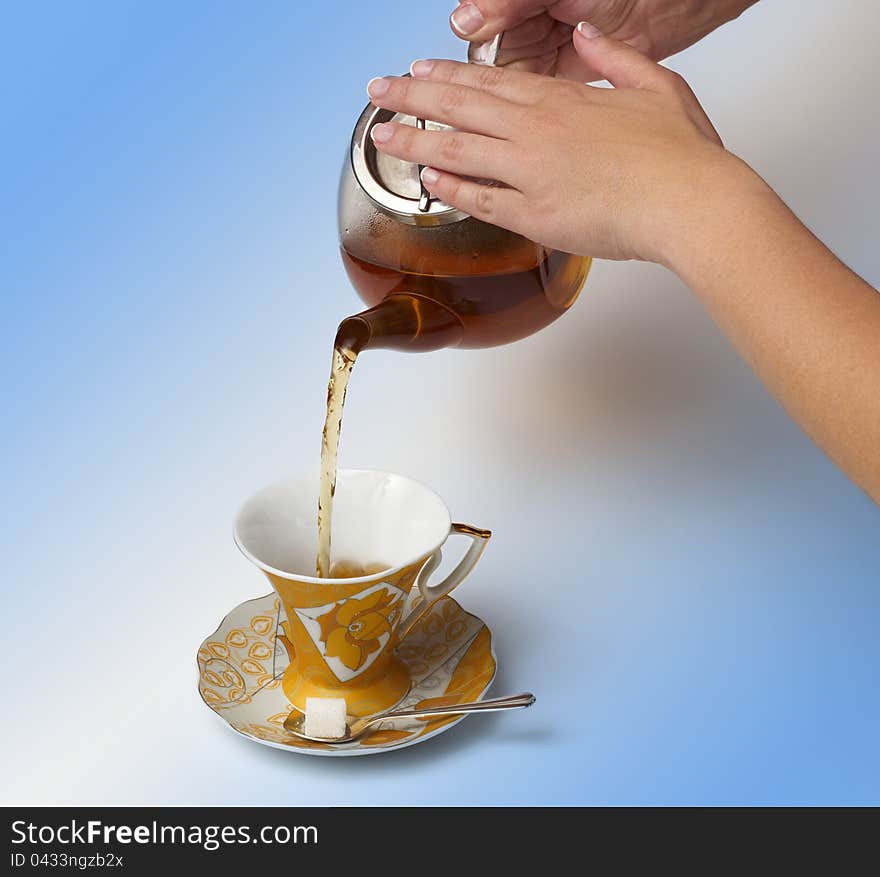 Tea Being Poured