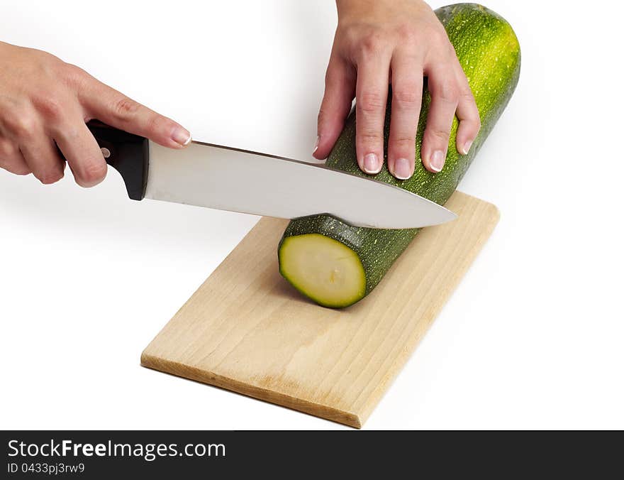 Cutting cucumber