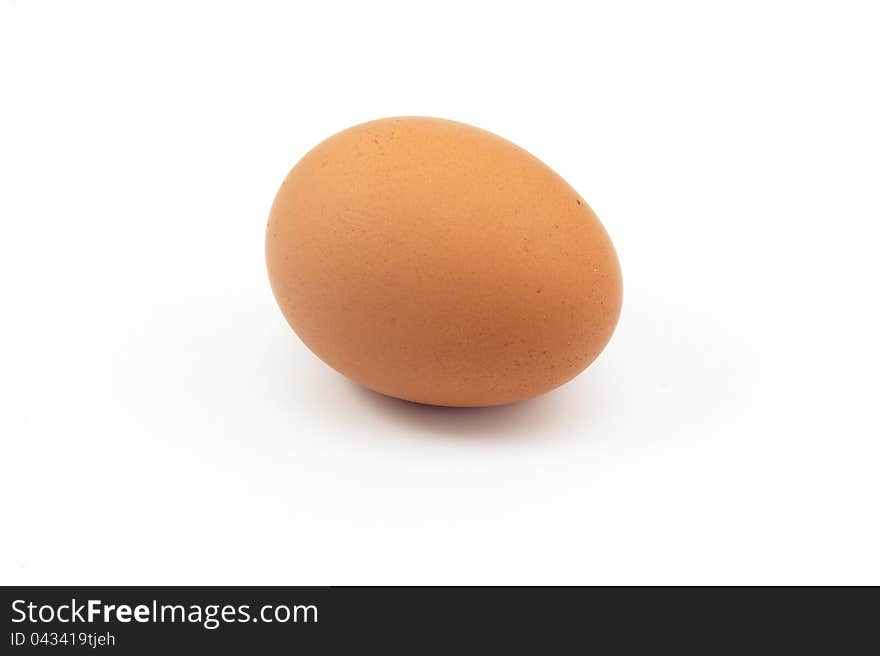 Egg on white background isolated.