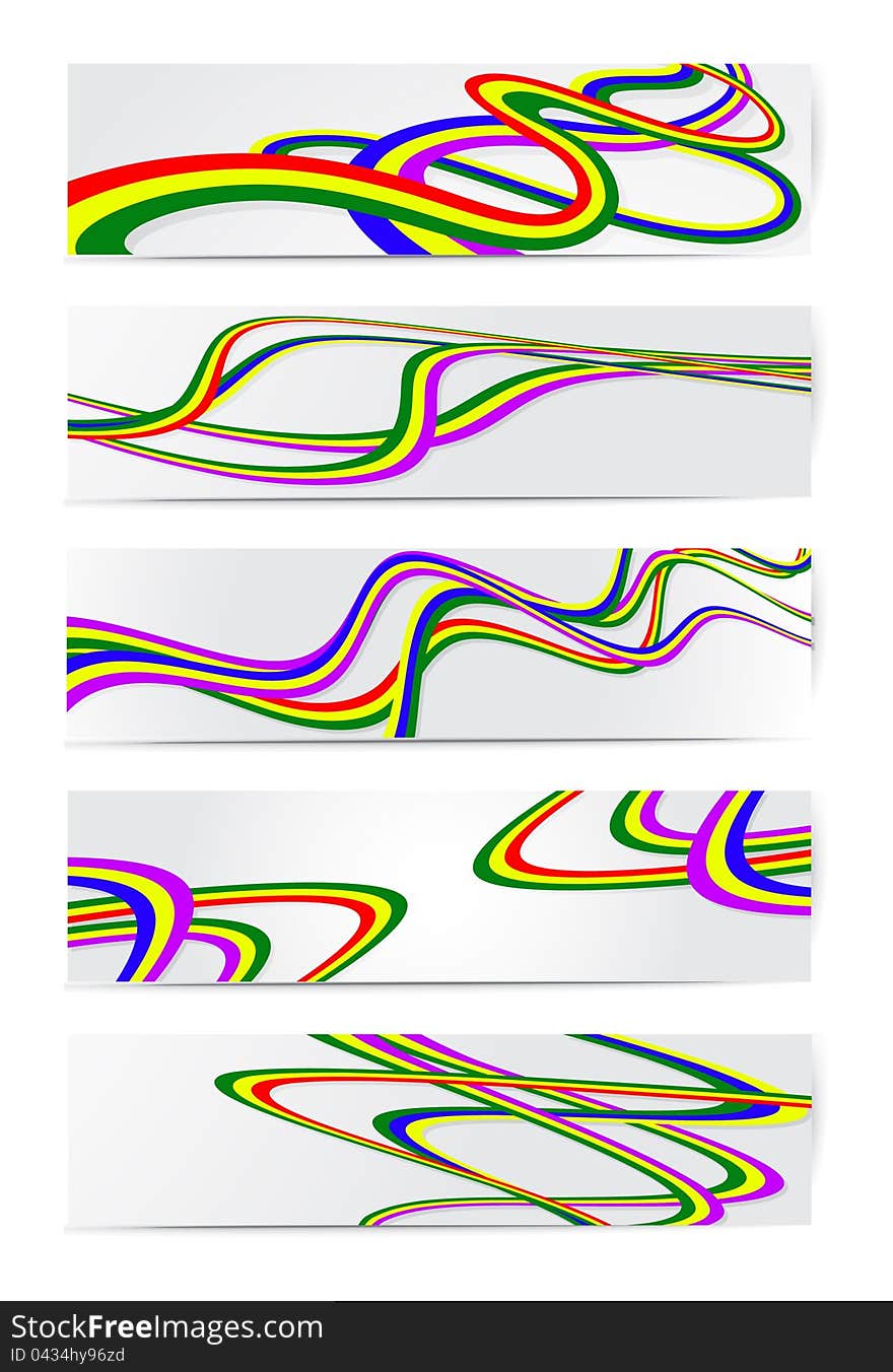 Abstract  vector  web banner set. Abstract  vector  web banner set.