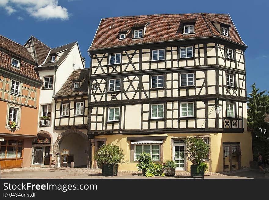 Urban landscape of the historical town of Colmar in France. Urban landscape of the historical town of Colmar in France