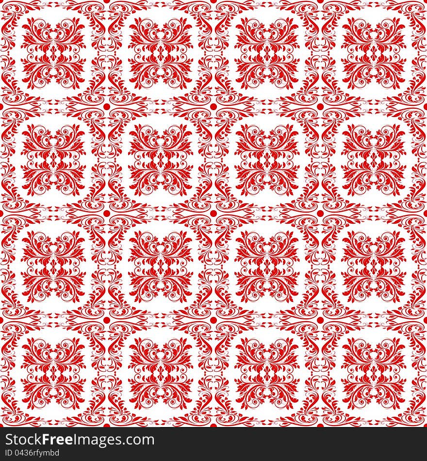 Beautiful background of seamless floral pattern