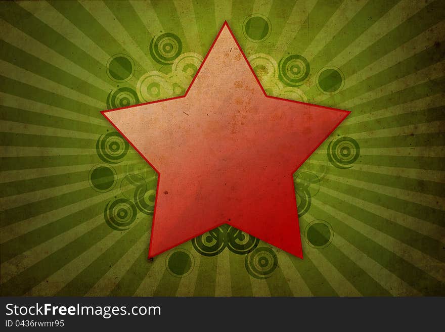 Grunge red star