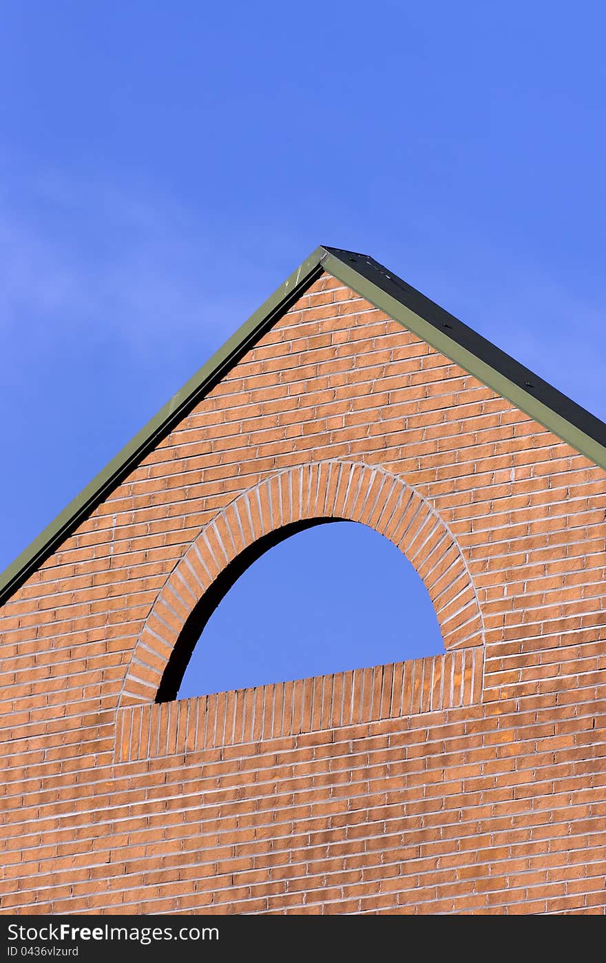 Detail of modern building and blue sky