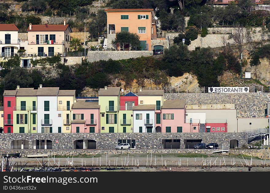 View of portovenere nice village in the gulf of la spezia