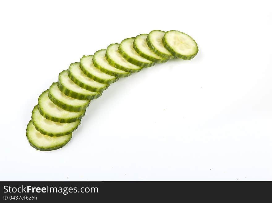 Cucumber on white background