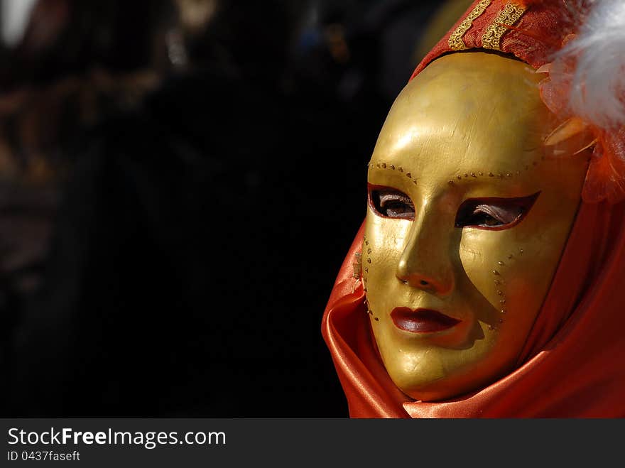 Venetian masks during Venetian Carnival