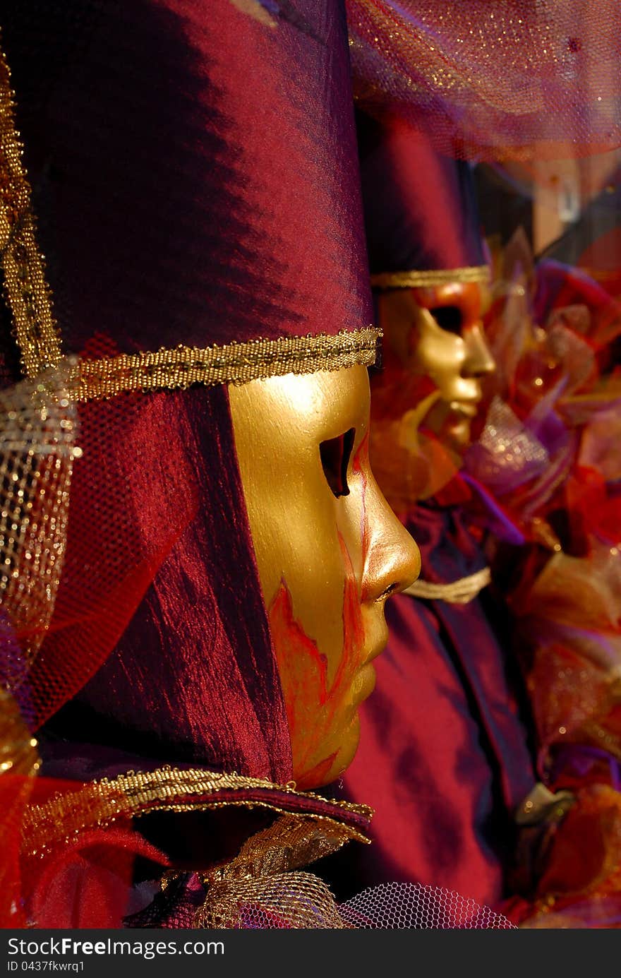 Venetian masks during Venetian Carnival