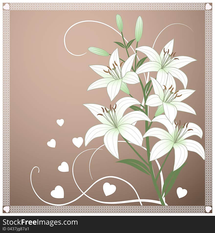 Beautiful Spring Wallpaper With Lily Flowers