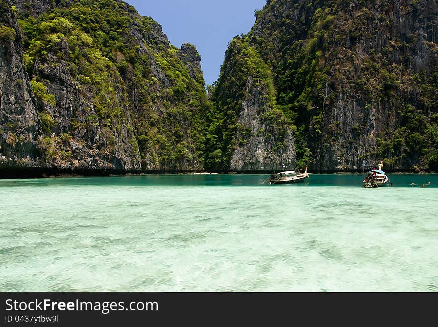 Bay at Phi phi island in Thailand