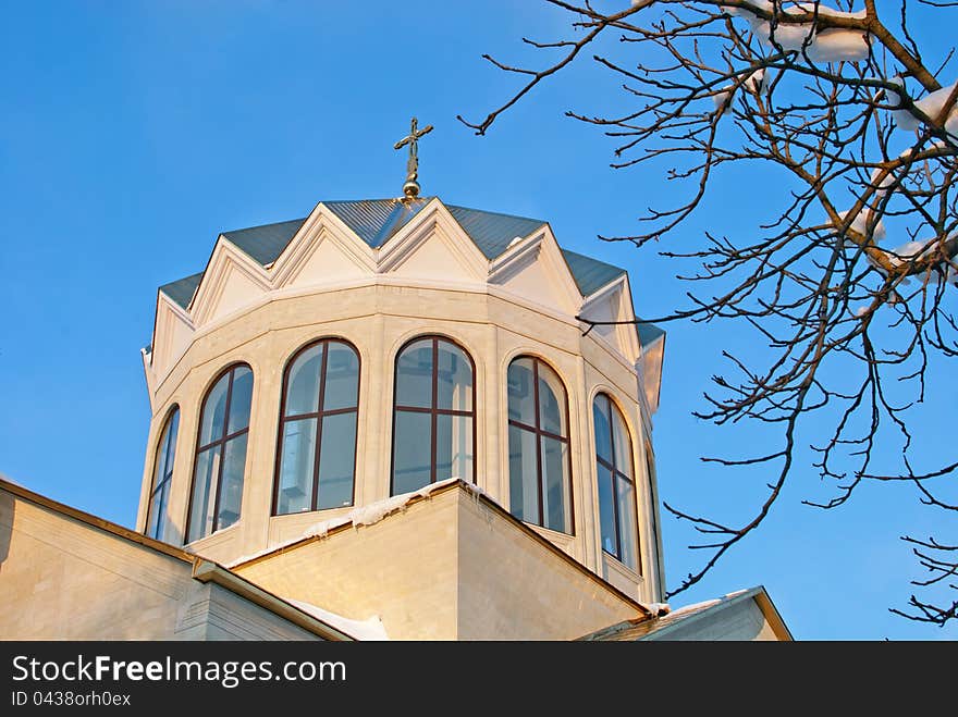 The dome against the blue sky