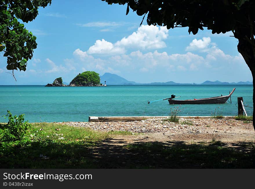 View from island on another island in Thailand. View from island on another island in Thailand