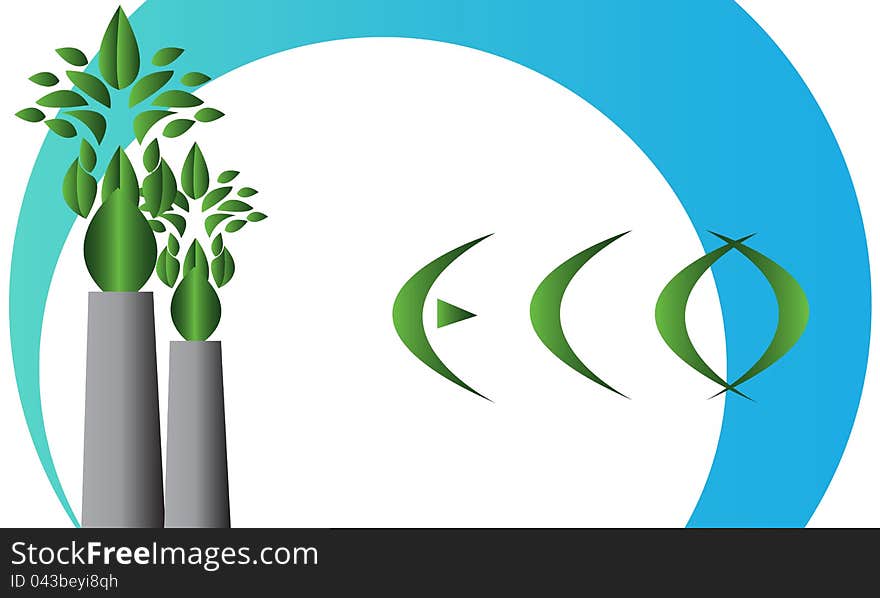 Vector illustration.  Environmental logo background. Vector illustration.  Environmental logo background