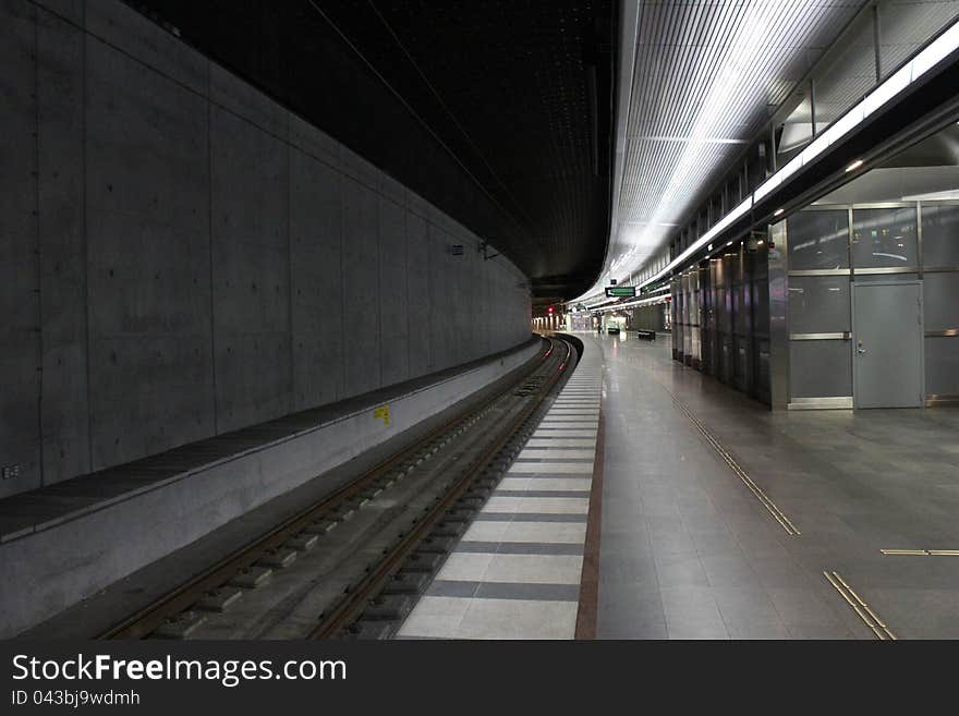 Underground Tunnel with high speed train. Underground Tunnel with high speed train